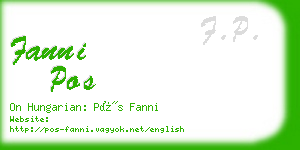 fanni pos business card